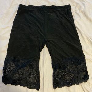 Black Lacy Biker Shorts